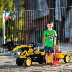Traktor na pedały Komatsu z łyżką i koparką / Falk