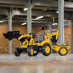 Traktor na pedały Komatsu z łyżką i koparką / Falk