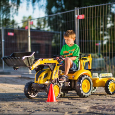 Traktor na pedały Komatsu z łyżką i koparką / Falk