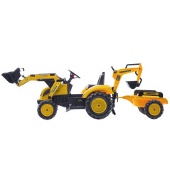 Traktor na pedały Komatsu z łyżką i koparką / Falk
