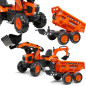Traktor na pedały Kubota z łyżką i koparką / Falk Traktor na pedały Kubota z łyżką i koparką / Falk