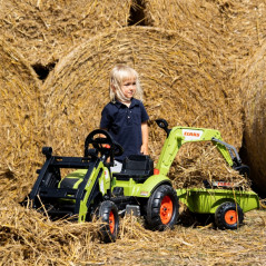 Traktor na pedały CLAAS Arion Backhoe z łyżką i koparką / Falk