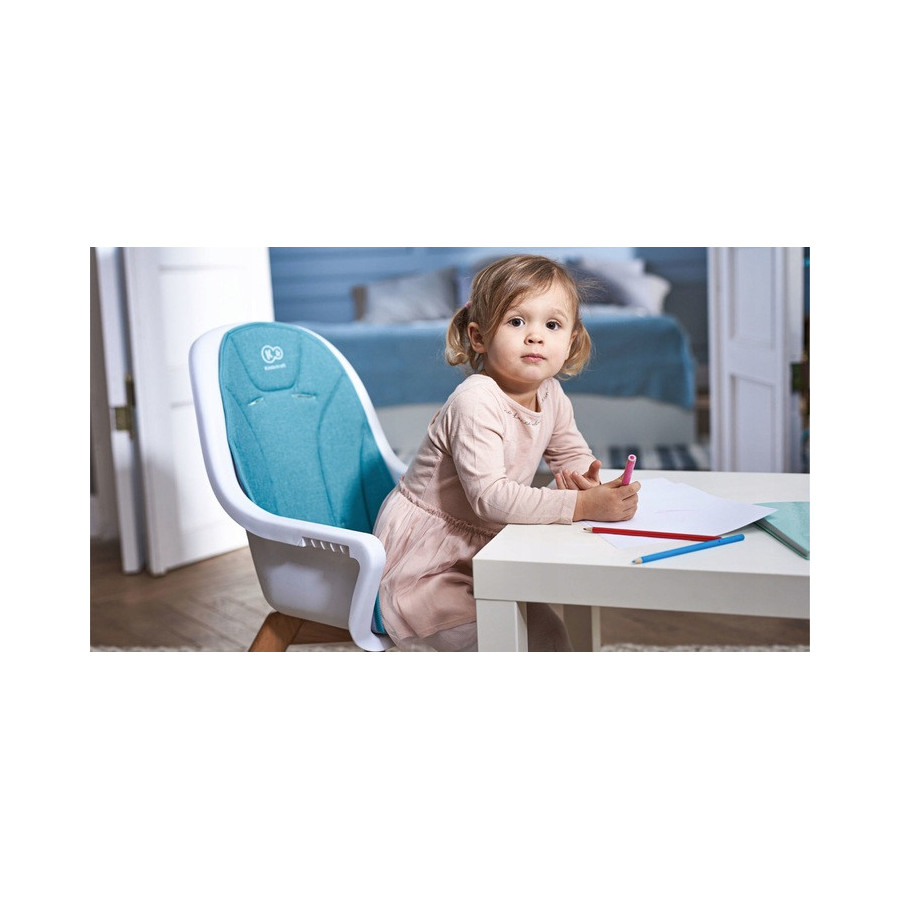 Krzesełko do karmienia Tixi Turquoise / Kinderkraft