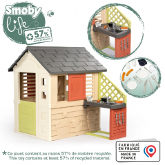 Domek z kuchnią zewnętrzną + 17 akcesoriów / Smoby