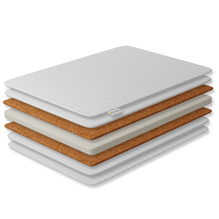 Materac dwustronny 120x60 cm kokos - pianka - kokos / Danpol