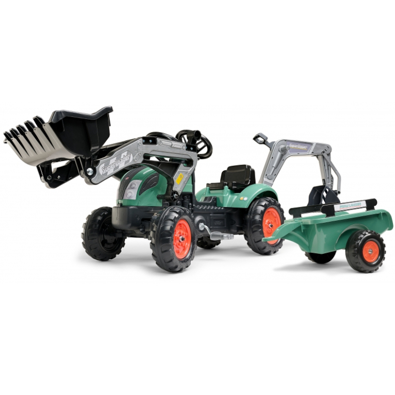 Koparko - ładowarka na pedały z przyczepą Farm Lander / Falk Koparko - ładowarka na pedały z przyczepą Farm Lander / Falk