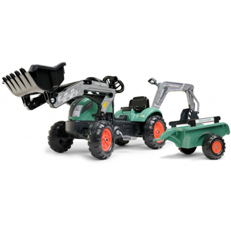 Koparko - ładowarka na pedały z przyczepą Farm Lander / Falk