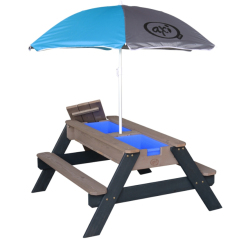 Stolik piknikowy z ławeczkami i parasolem Nick / Axi