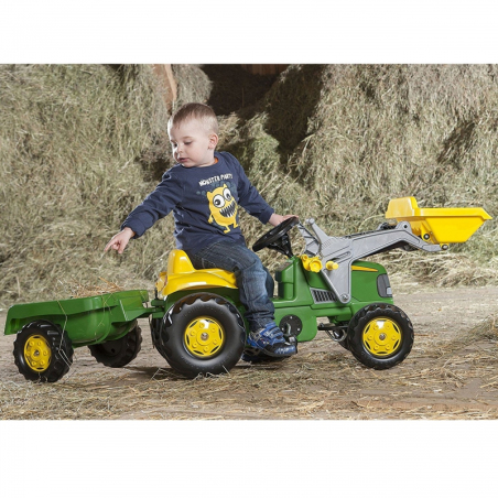 Traktor na pedały z łyżką i przyczepą John Deere / Rolly Toys