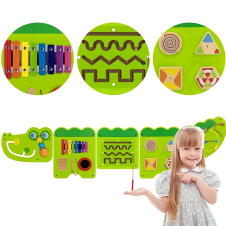 Tablica sensoryczno-manipulacyjna Krokodyl / Viga