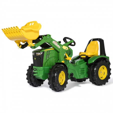 RollyX-Trac Premium John Deere Traktor na Pedały Łyżka Ciche Koła  3-10 Lat do 50kg Rolly Toys - Zielony
