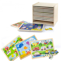 Zestaw 12 układanek 24 elementowych + stojaczek / Viga