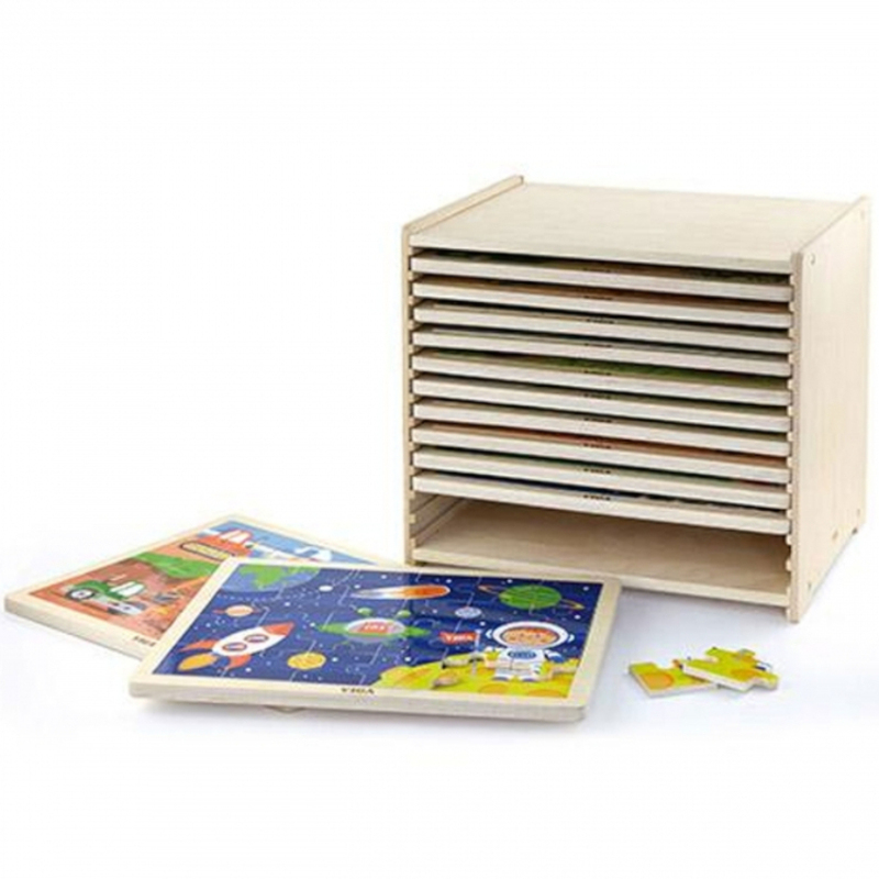 Zestaw 12 układanek 24 elementowych + stojaczek / Viga