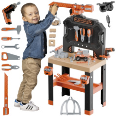 Warsztat z dźwigiem Black+Decker Bricolo Builder / Smoby