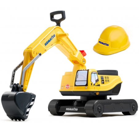 Jeździk koparka Komatsu + kask / Falk