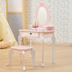 Toaletka z lustrem i krzesełkiem + akcesoria / Viga