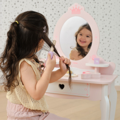 Toaletka z lustrem i krzesełkiem + akcesoria / Viga