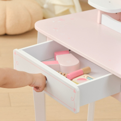 Toaletka z lustrem i krzesełkiem + akcesoria / Viga