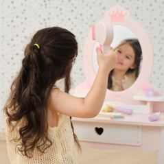 Toaletka z lustrem i krzesełkiem + akcesoria / Viga