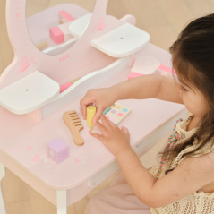 Toaletka z lustrem i krzesełkiem + akcesoria / Viga