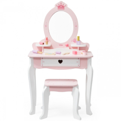 Toaletka z lustrem i krzesełkiem + akcesoria / Viga