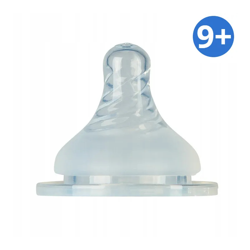 Uniwersalny silikonowy smoczek do butelki 2 szt. 9m+ / Mininor