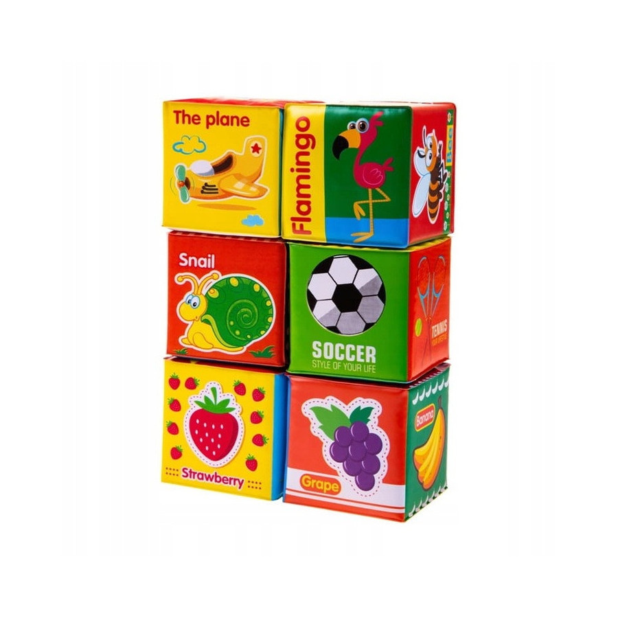 Miękkie klocki edukacyjne 6 szt. / Bocioland