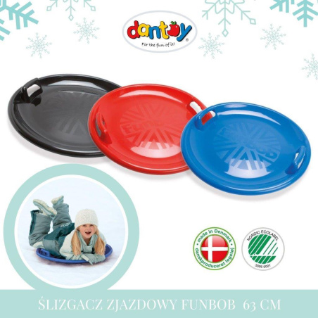 Ślizg śnieżny okrągły 63 m Czarny / Dantoy