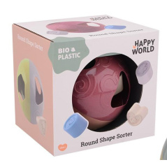 Mini sorter kształtów piłka różowa Happy World / Joueco