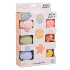 Piłeczki sensoryczne Happy World 6 szt. / Joueco