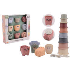 Wieża kubków i wiaderek HappyWorld 17 szt. / Joueco