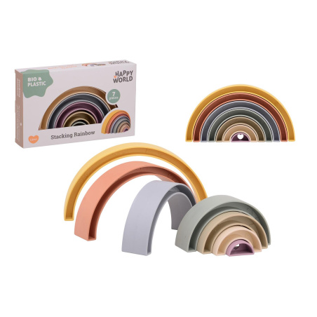 Układanka tęcza Happy World 7 el. / Joueco