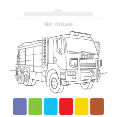 Malowanka Użyj wody, zbudź kolory! Farbki i pędzelek. Pojazdy / Aksjomat