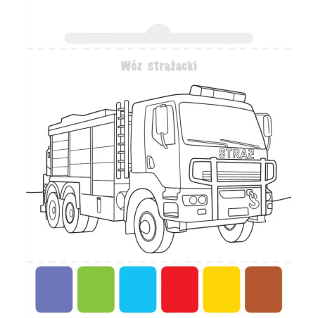Malowanka Użyj wody, zbudź kolory! Farbki i pędzelek. Pojazdy / Aksjomat