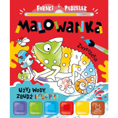 Malowanka Użyj wody, zbudź kolory! Farbki i pędzelek. Zwierzęta / Aksjomat