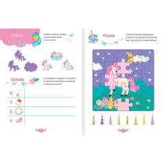 Aktywizujące zadania z naklejkami 3D Jednorożce / Aksjomat