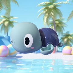 Nakręcany pływający żółwik brązowy / Woopie