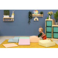 Zestaw miękkich modułów pastelowych Little Crawler 7 el. / Iglu