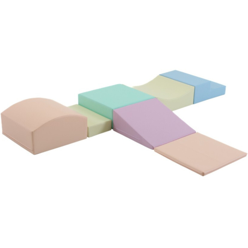 Zestaw miękkich modułów pastelowych Little Crawler 7 el. / Iglu