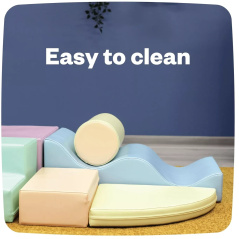 Zestaw miękkich modułów pastelowych Little Crawler 6 el. / Iglu