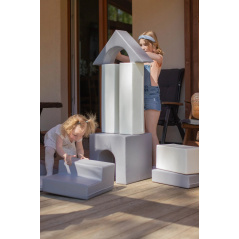 Zestaw miękkich modułów biało-szarych Little Crawler 10 el. / Iglu