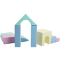 Zestaw miękkich modułów pastelowych Little Crawler 10 el. / Iglu