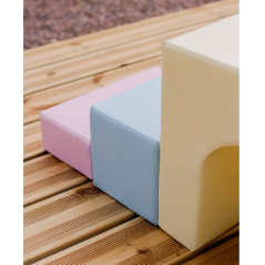 Zestaw miękkich modułów pastelowych Little Crawler 10 el. / Iglu