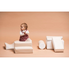 Zestaw miękkich modułów beżowych Little Crawler 6 el. / Iglu