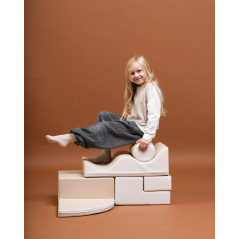 Zestaw miękkich modułów beżowych Little Crawler 6 el. / Iglu