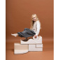 Zestaw miękkich modułów beżowych Little Crawler 6 el. / Iglu