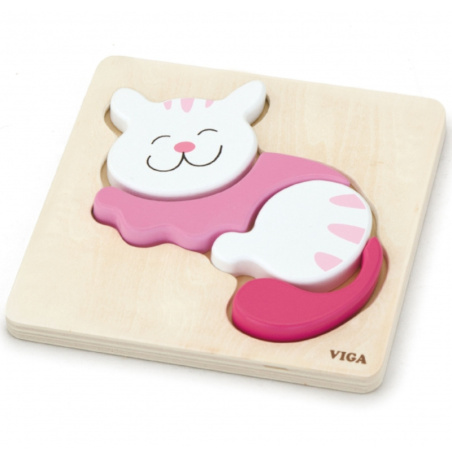 Pierwsze puzzle maluszka Kotek 4 el. / Viga