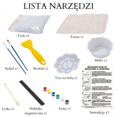 Odlewy gipsowe do pomalowania Zestaw kosmiczny / Woopie