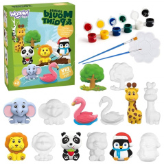 Odlewy gipsowe do pomalowania Zestaw zwierzątka / Woopie