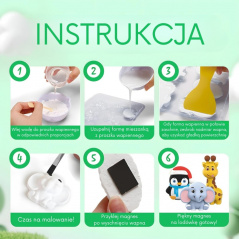 Odlewy gipsowe do pomalowania Zestaw zwierzątka / Woopie